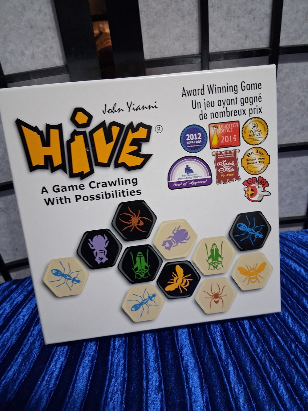 Hive Strategy Board Game – White Box with Yellow Logo